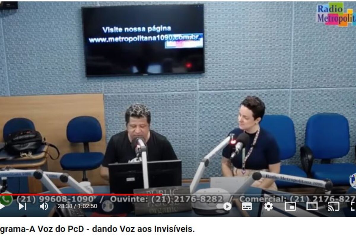 Programa “A voz do PCD” da Rádio Metropolitana com a participação da Psicóloga Bianca Machado